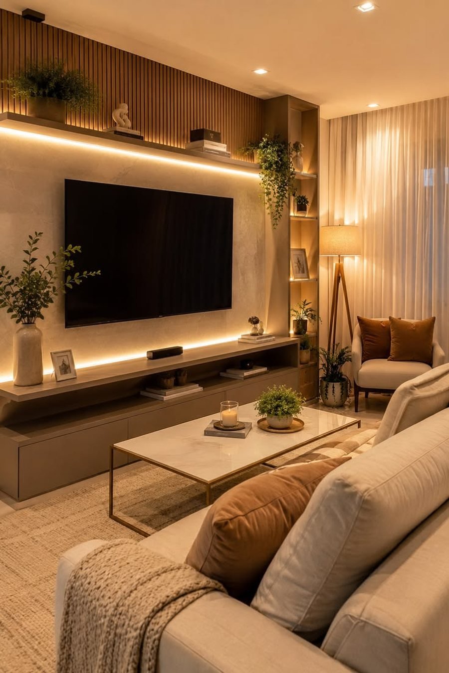 Detalhe de painéis para tv — Coutinhos Planejados